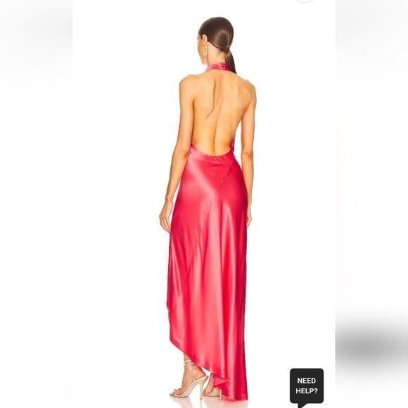 Retrofete Sabrina Dress in Coral Size Small Halter Open Back NWT Maxi Sleeveless - Picture 3 of 15